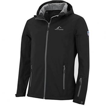Westfjord Hombre Chaqueta Softshell Eldfjall, Color Negro/Gris Talla L
