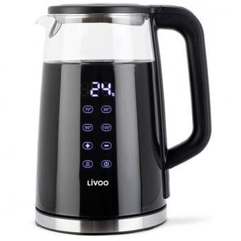 Hervidor Eléctrico Digital Inalámbrico 1,7 L con Temperatura Variable 2200 W - Livoo DOD198