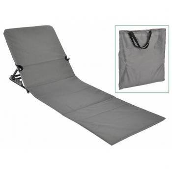 Playa tumbona plegable gris en bandolera 64235