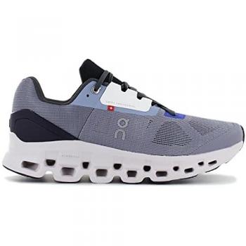 ON Running Cloudstratus Men's Running Shoes - Color: Fossil-Midnight, Size: 39.99007, Type: Sneakers Sports Shoes, Features: Mesh upper, Synthetic textile material, Low-top design