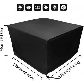 Xiliy Funda para Muebles de Jardín Impermeable Oxford Funda para Mesa para Mobiliario de Exterior Mesa