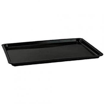 Bandeja Rectangular Mediana Denox Apta para Uso Alimentario y Lavavajillas, Resistente a Impactos 415x255x25, Color Negro (6 Uds)
