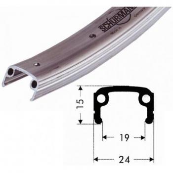 Schürmann Unisex - Llanta de Bicicleta Adulto 2042031000, Plata Mate, Talla única