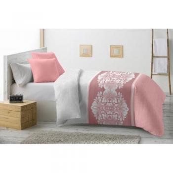 Edredón Nórdico Infantil Reversible Estampado Unicornio y Dinosaurio 230x260cm Microfibra para Cama 135