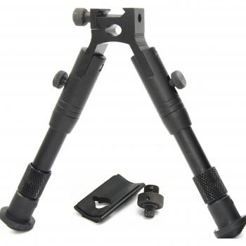 JINSE Bípode plegable táctico de carril Picatinny pies de goma Center altura 6.5-7.5 