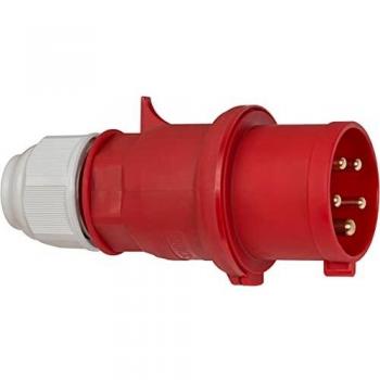 Brennenstuhl 1081050 Clavija, 400 V, Rojo y Negro