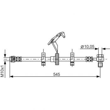 Latiguillo de freno BOSCH 1 987 481 078 - Tipo: Latiguillo de freno; Marca: BOSCH; Número de pieza: 1 987 481 078