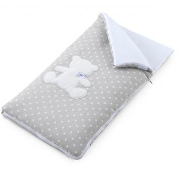 Funny Baby Codream - Saco-colcha minicuna colecho, diseño topos osito, color azul