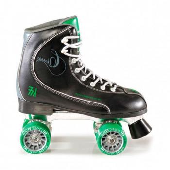 KRF THENEW URBAN CONCEPT Patines Quad RETRO - Bota de Piel Sintética - Ejes y Guía de Aluminio - Ruedas 65 X 35mm - Freno PU