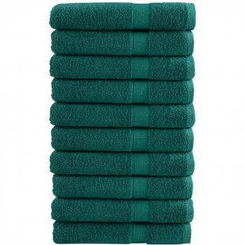 Toallas de sauna vidaXL 10 uds 100% algodón 80x200 cm 600 gsm Color Morado, Naranja, Negro y Verde