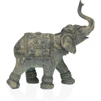 Figura Decorativa Elefante Gris Resina 19 x 18 x 7 cm