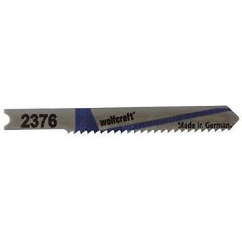 wolfcraft 2376000 - 2 hojas de sierra de calar vástago en u / hss / chapas de acero 3-6mm, aluminio / corte fino 52 mm