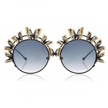 Anna-Karin Karlsson THE BUTTERFLY Black Gold Women's Sunglasses 58mm