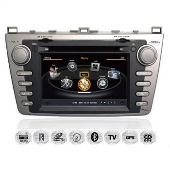 REALMEDIA Mazda 6 OEM Einbau Touchscreen Autoradio DVD Player MP3 MPE4 USB SD 3D Navigation GPS TV iPod USB MPEG2 Bluetooth Freisprecheinrichtung BLK +++mit REALMEDIASHOP Garantie+++