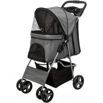 Cochecito plegable para mascotas TRIXIE de color gris