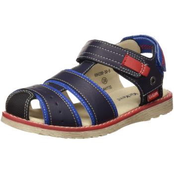 Kickers Pepster, Sandalias de Punta Descubierta para Niños, Azul