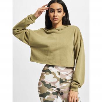 Khaki Women's Oversized Cropped Hoodie 5XL