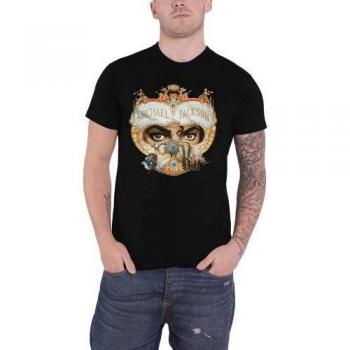 Camiseta Unisex Adulto Peligrosa de Michael Jackson en Negro - Talla M