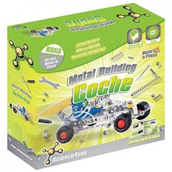 Science4you - Metal Building Coche - Juguete científico y Educativo