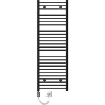 Radiador Eléctrico para Baño Luxebath Sahara 500 x 1500 mm Antracita Curvado con Conexión Lateral y Resistencia de 900W con Termostato y Pantalla Digital