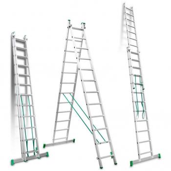 Escalera de bricolaje de 2 tramos con 12+12 peldaños