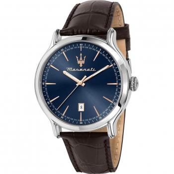 Reloj Maserati Epoca para Hombre con Correa de Piel Marrón - Modelo R8851118016