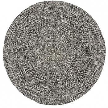 Alfombra Kiba - Decorativa Redonda de Algodón Bicolor 120 cm