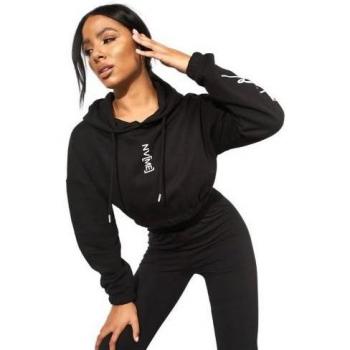 Sudadera Cortada con Capucha para Mujer NVME - Rosa