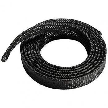 AISENS - A151-0405 - Organizador DE Cable POLIÉSTER 20MM, Negro, 1.0M