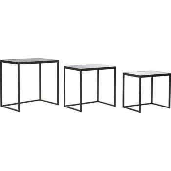 Juego de 3 Mesitas DKD Home Decor Negro 58 x 36,5 x 53,5 cm