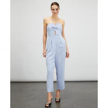 Motivi - Elegante mono de mujer largo con bustier y lazo decorativo