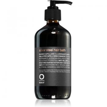 Oway Silver Steel Violet Shampoo - Yellow Tone Neutralizing Hair Bath 8 oz