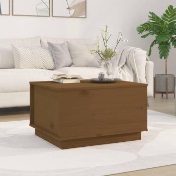 vidaXL Mesa de centro de madera maciza de pino 60x50x35 cm en color Natural, Blanco o Gris - Mesita de Salón o Comedor Auxiliar Mesa de Café Meuble Salón