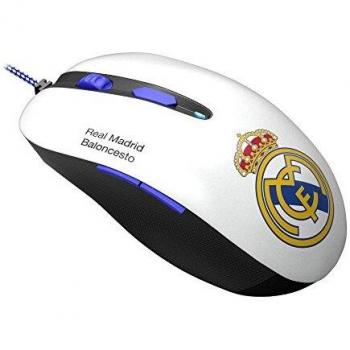 Mars Gaming MMRM - Ratón del Real Madrid para PC - Óptico, 6 botones, 3200 DPI