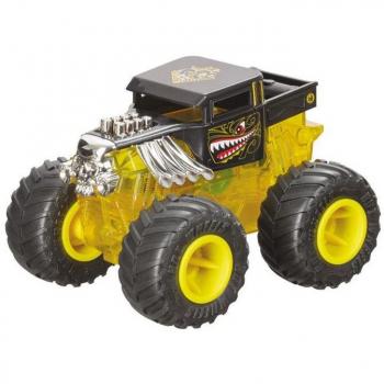 Coche de Juguete Hot Wheels Monster Truck Amarillo con Luz y Sonido