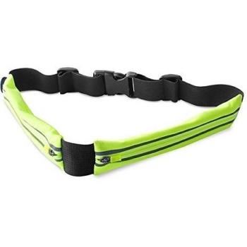 Puro PUCS002 - Cinturón deportivo de 2 bolsillos para smartphones, verde lima