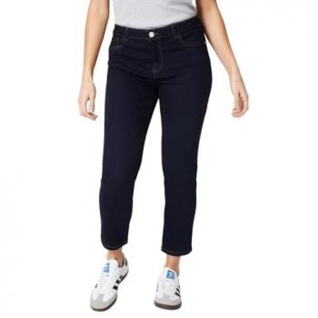 Petite Comfort Stretch Slim Jeans for Women - Indigo Blue Cotton - Size 6 Regular