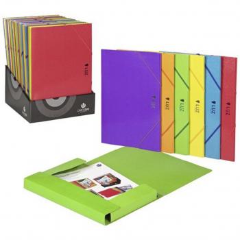 Carpeta de Solapas con Gomas en Cartón Luz de Tamaño Folio Color Negro