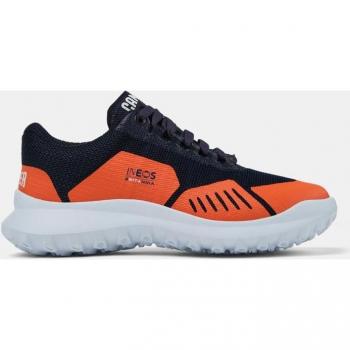 Camper - Zapatillas deportivas de mujer x INEOS lisas con cordones en azul noche y naranja, talla 41