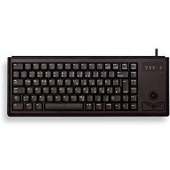 Teclado CHERRY G844400 PS2 QWERTZ Alemán Negro con trackball, con cable, compacto