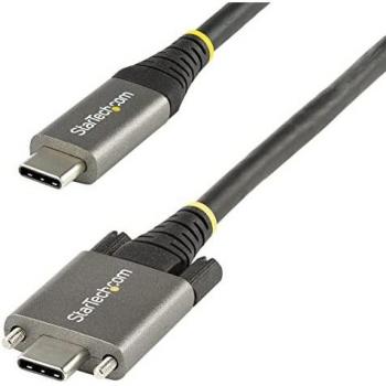 StarTech.com 20 Side Screw Locking USB C Cable - 10Gbps, USB 3.2 Gen 2 Type-C, 100W Power Delivery Charging, DP Alt Mode, Dual Screw Lock Charge/Sync