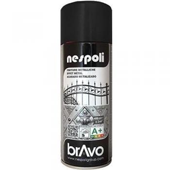 Spray Profesional Nespoli Efecto Metalizado Negro 400 ml