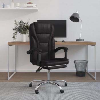 Silla De Oficina Pulssar Reclinable Con Reposapiés Negro