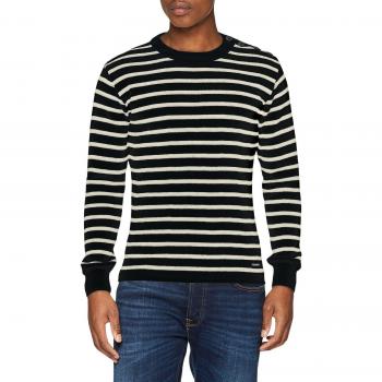 Armor-Lux Fouesnant Striped Sweater with Shoulder Buttons