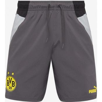 Puma Borussia Dortmund 2023/24 - Pantalón Corto Partido, Pantalones Cortos Match, 100% poliéster, tecnología dryCELL para la gestión de la humedad, diseño oficial del equipo con escudo y log