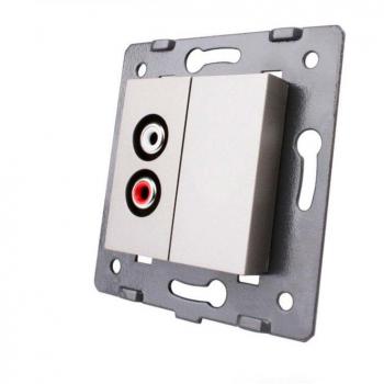 LEDBOX Mecanismo de empotrar Audio RCA, gris