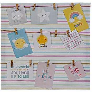 Portafotos DKD Home Decor Sunshine Multicolor Lienzo Bebé 50 x 2 x 50 cm
