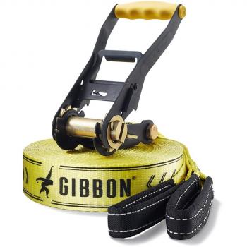 Gibbon Line Cinta para Equilibrio, Slackline Set Classic X13 Tree Pro, Gelb, 13842, Negro, Talla Única