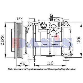 AKS Dasis 851625N Compresor, aire acondicionado
