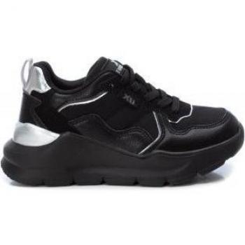 Xti Kids 150626 Zapatillas Deportivas de Plataforma de Piel Sintética para Niñas con Cierre de Cordones en Color Negro